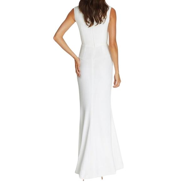 Dress the Population dress Monroe Side Slit Gown white size Large L - Picture 7 of 7